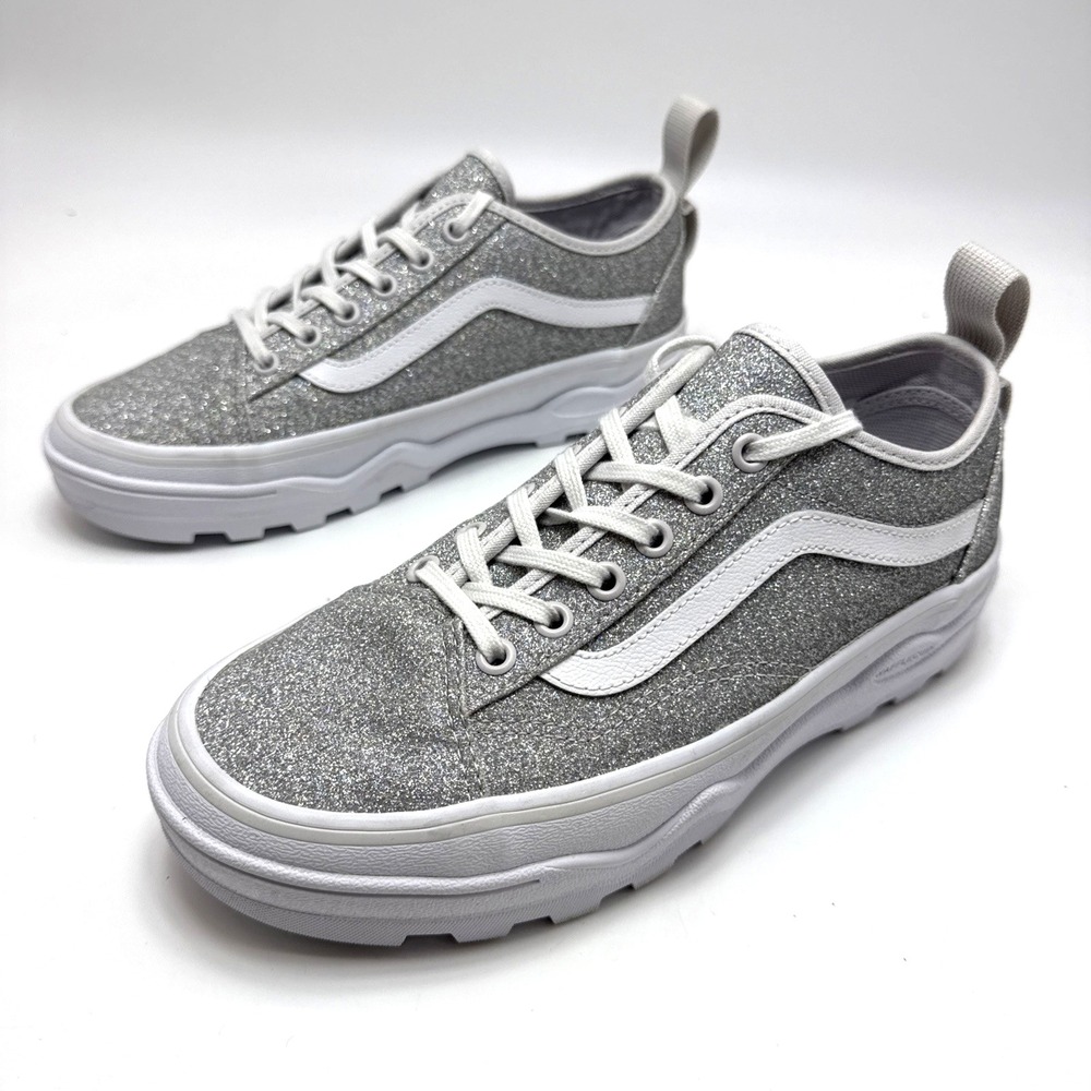 Vans Sentry Old Skool WC Glitter Silver Shoes Women's Size 8